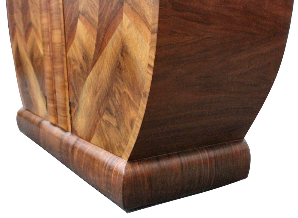 Art Deco Figured Walnut Display Cabinet, c1930 View VII