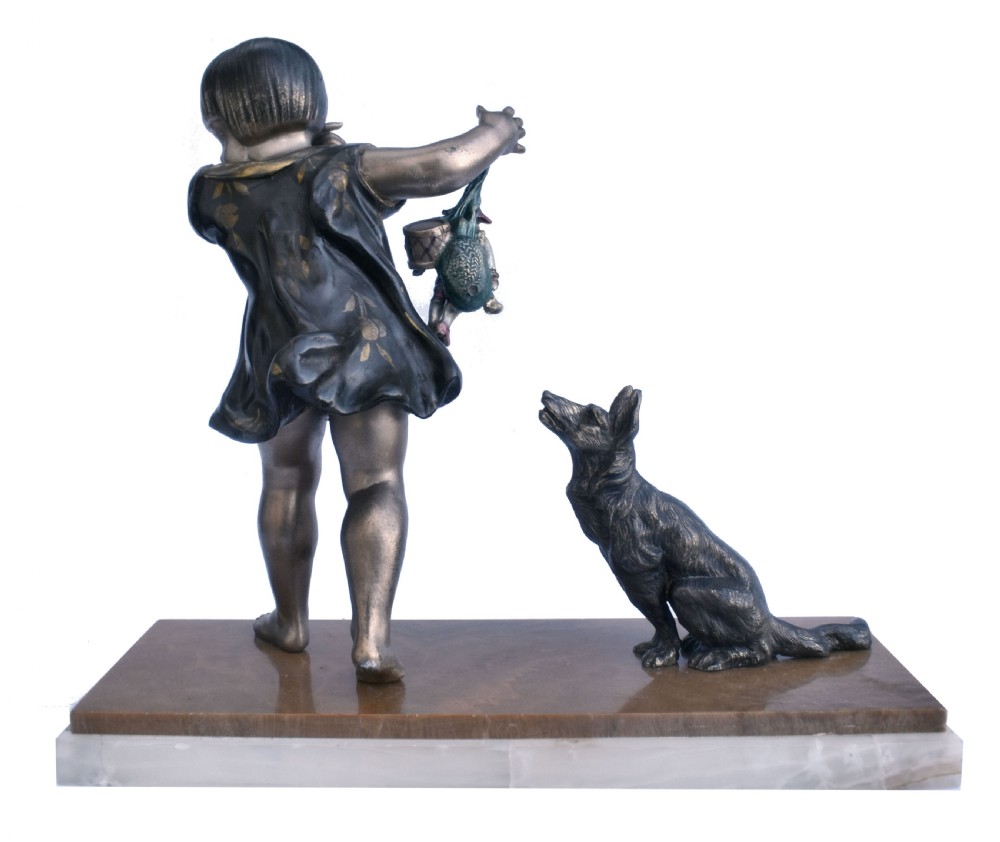Art Deco Cold Painted Spelter Figural Group, c1930 View VI