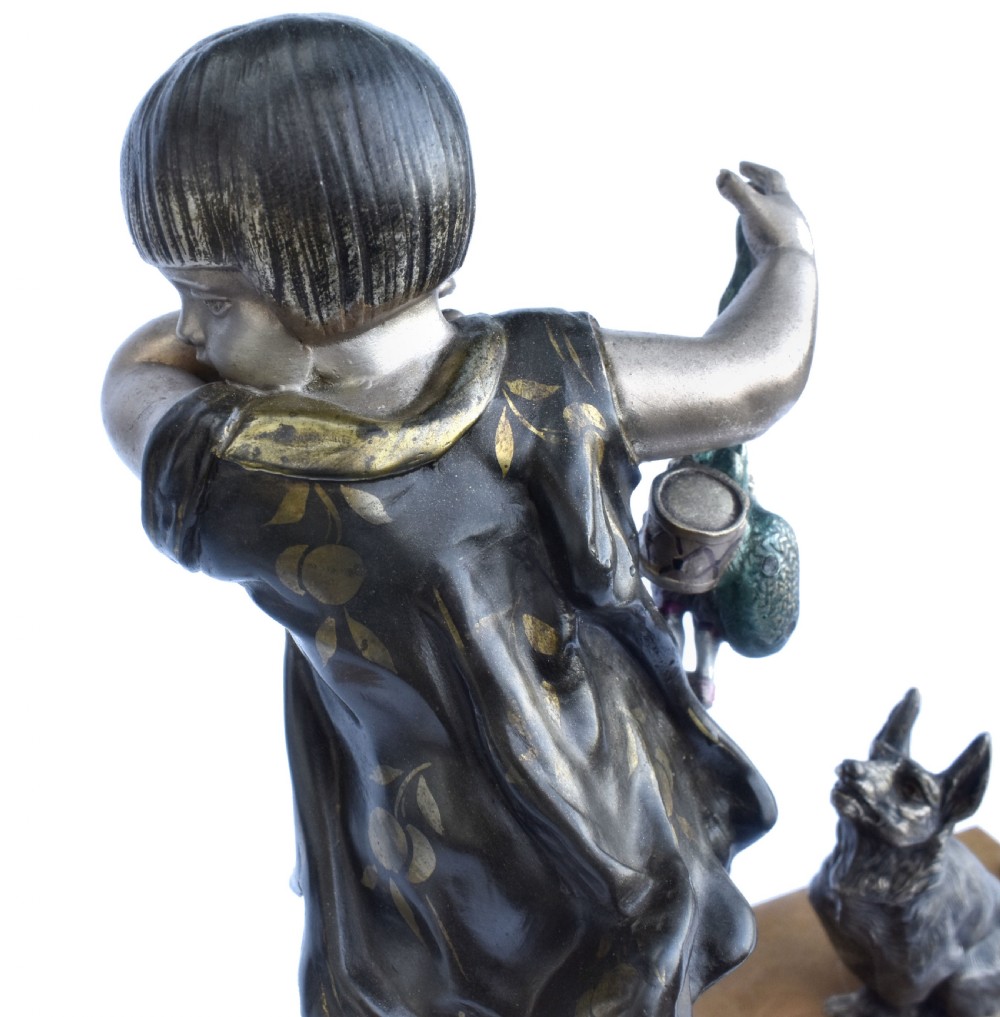 Art Deco Cold Painted Spelter Figural Group, c1930 View VII