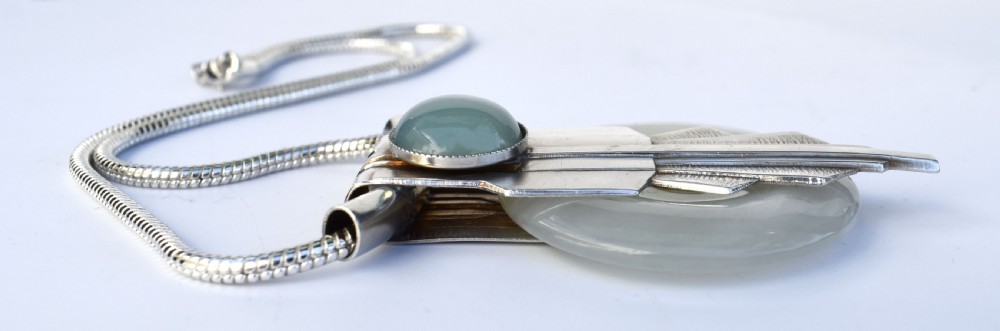 Modernist French Statement Pendant Necklace View VIII