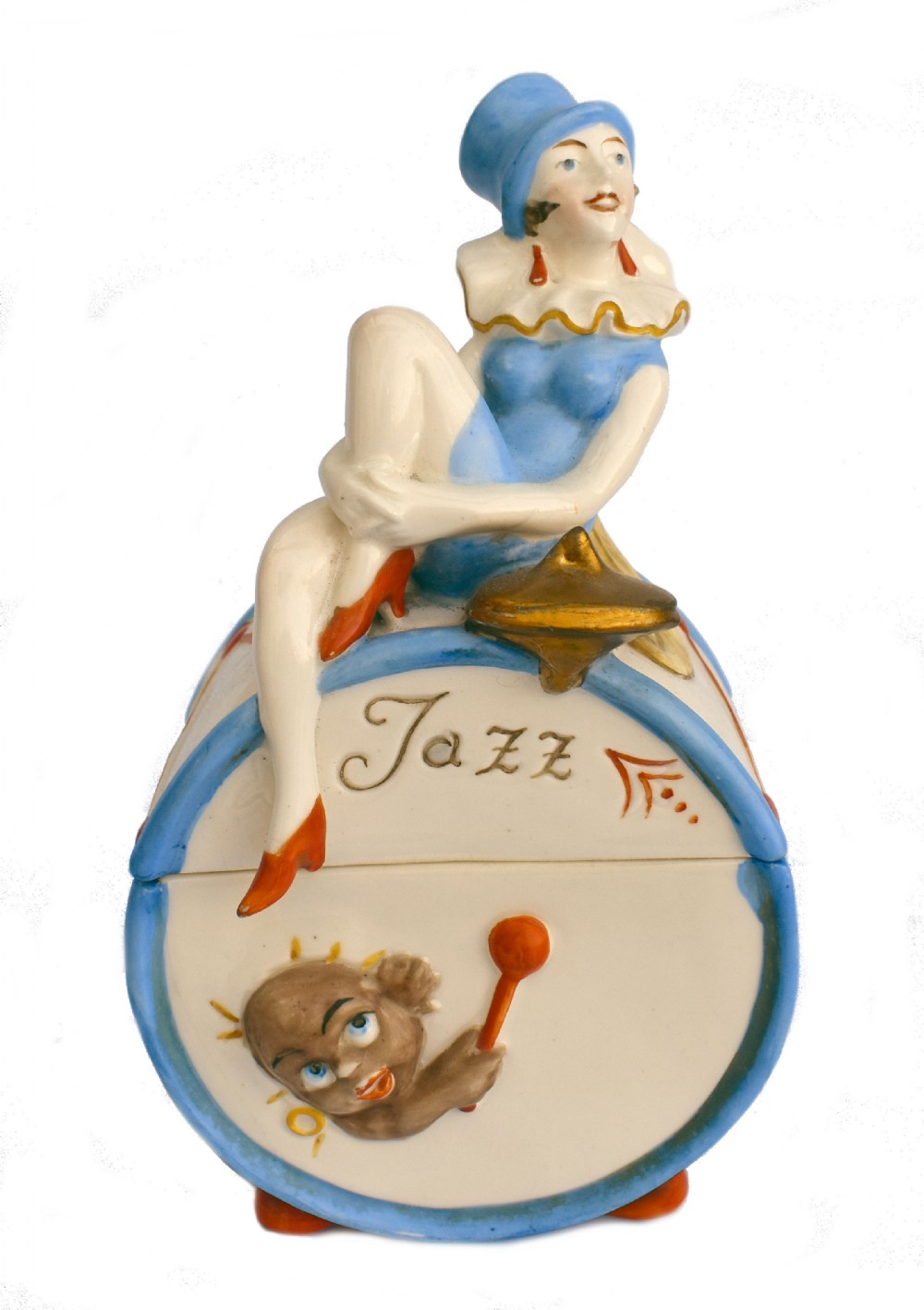 Art Deco Rare Ceramic Bonbonniere Box, German, c1930