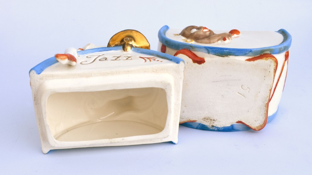 Art Deco Rare Ceramic Bonbonniere Box, German, c1930 View IV