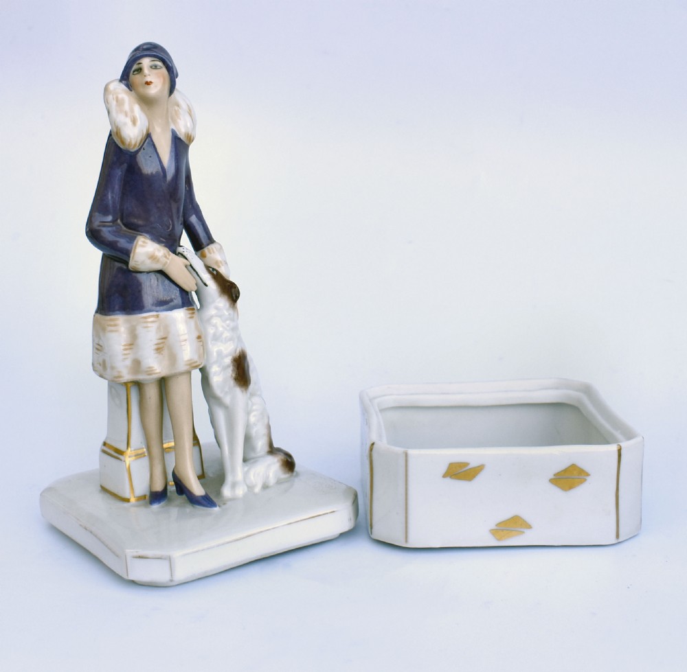 Art Deco RARE Powder Box By Fasold & Stuach, c1930 View VII