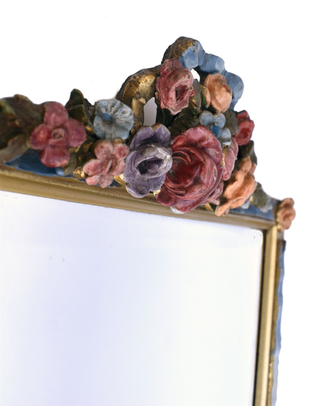 Art Deco Rare Original BARBOLA Bevelled MIRROR Floral, c1930 View VI