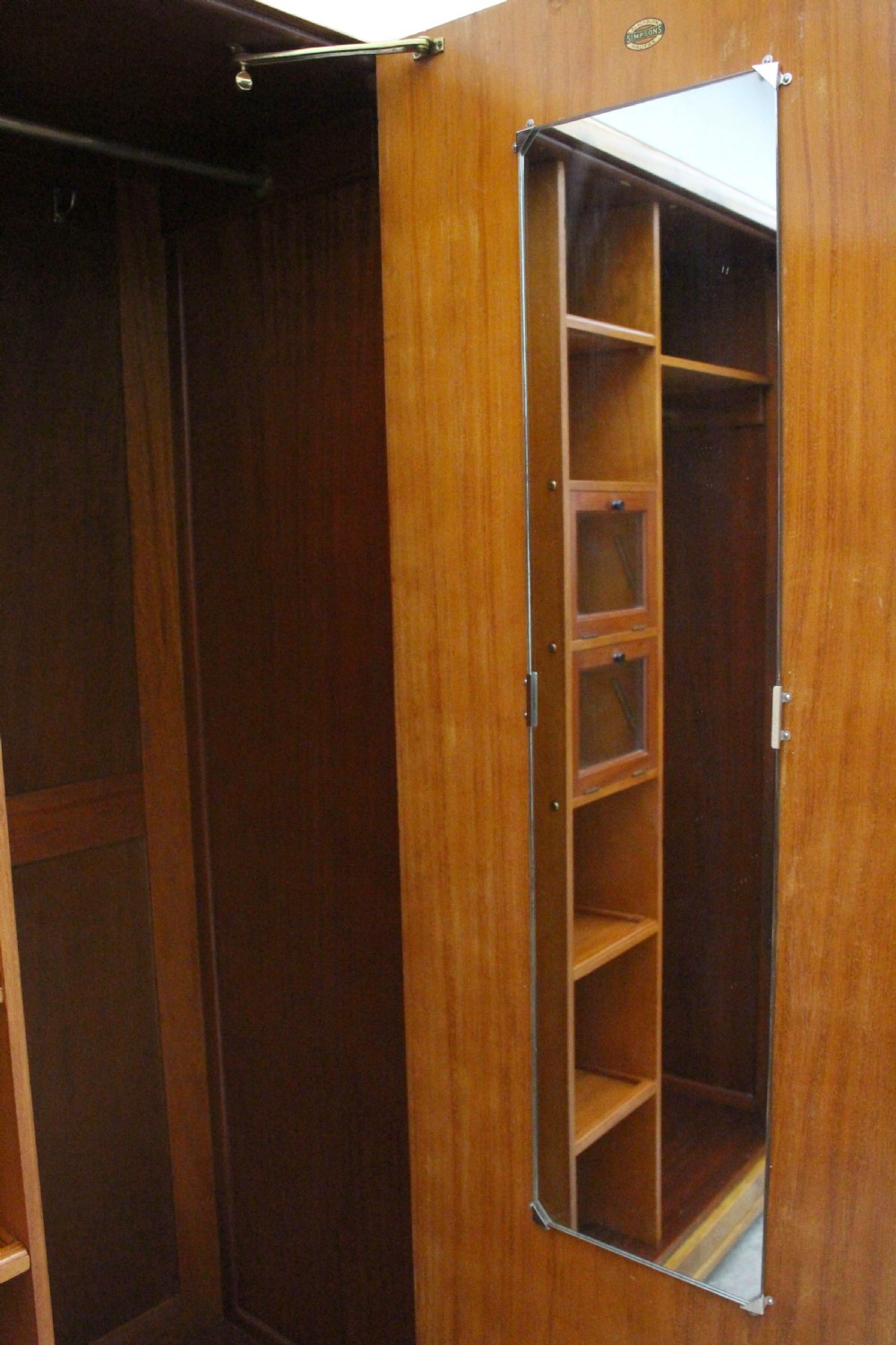 Art Deco Large Impressive Burr Walnut Two Door Wardrobe, c1930 View V