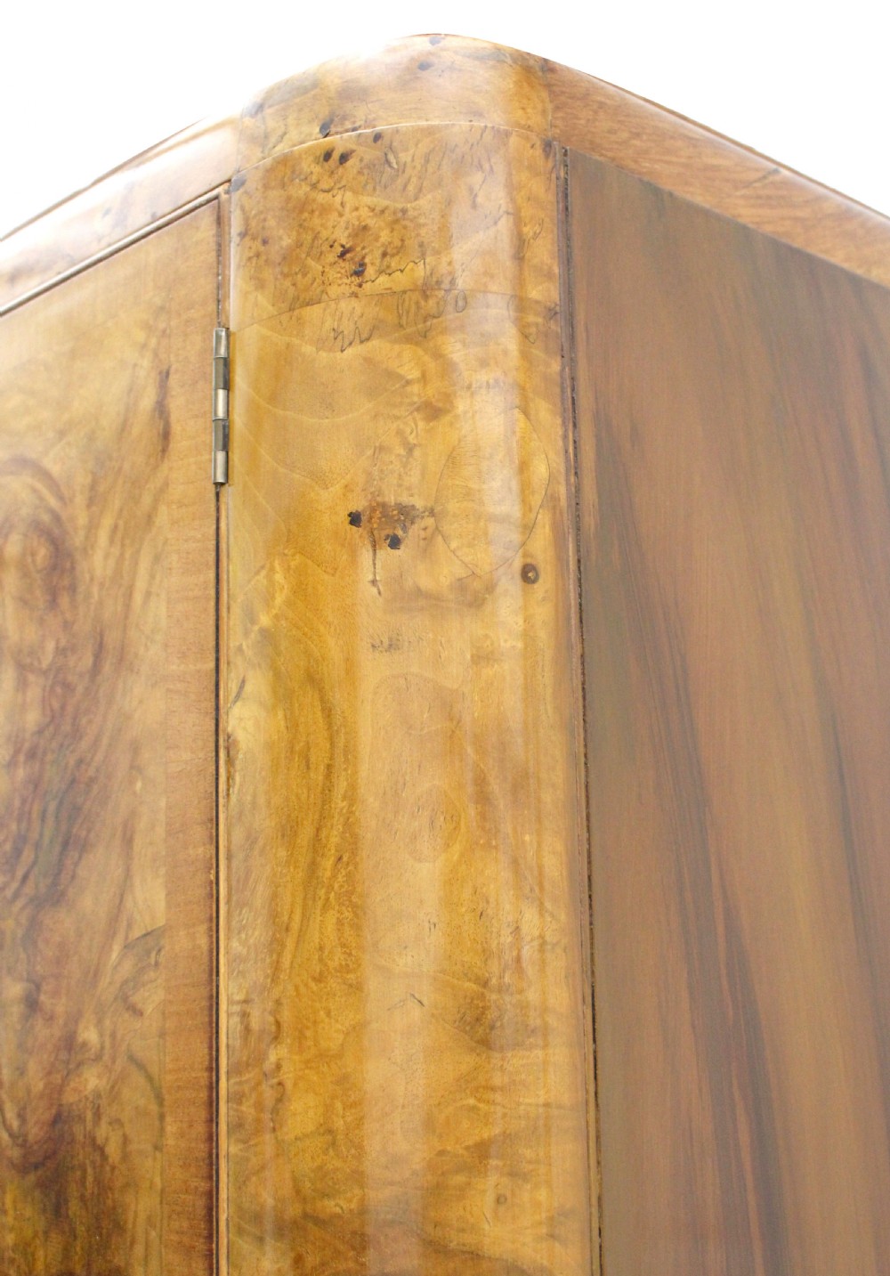 Art Deco Large Impressive Burr Walnut Two Door Wardrobe, c1930 View XI
