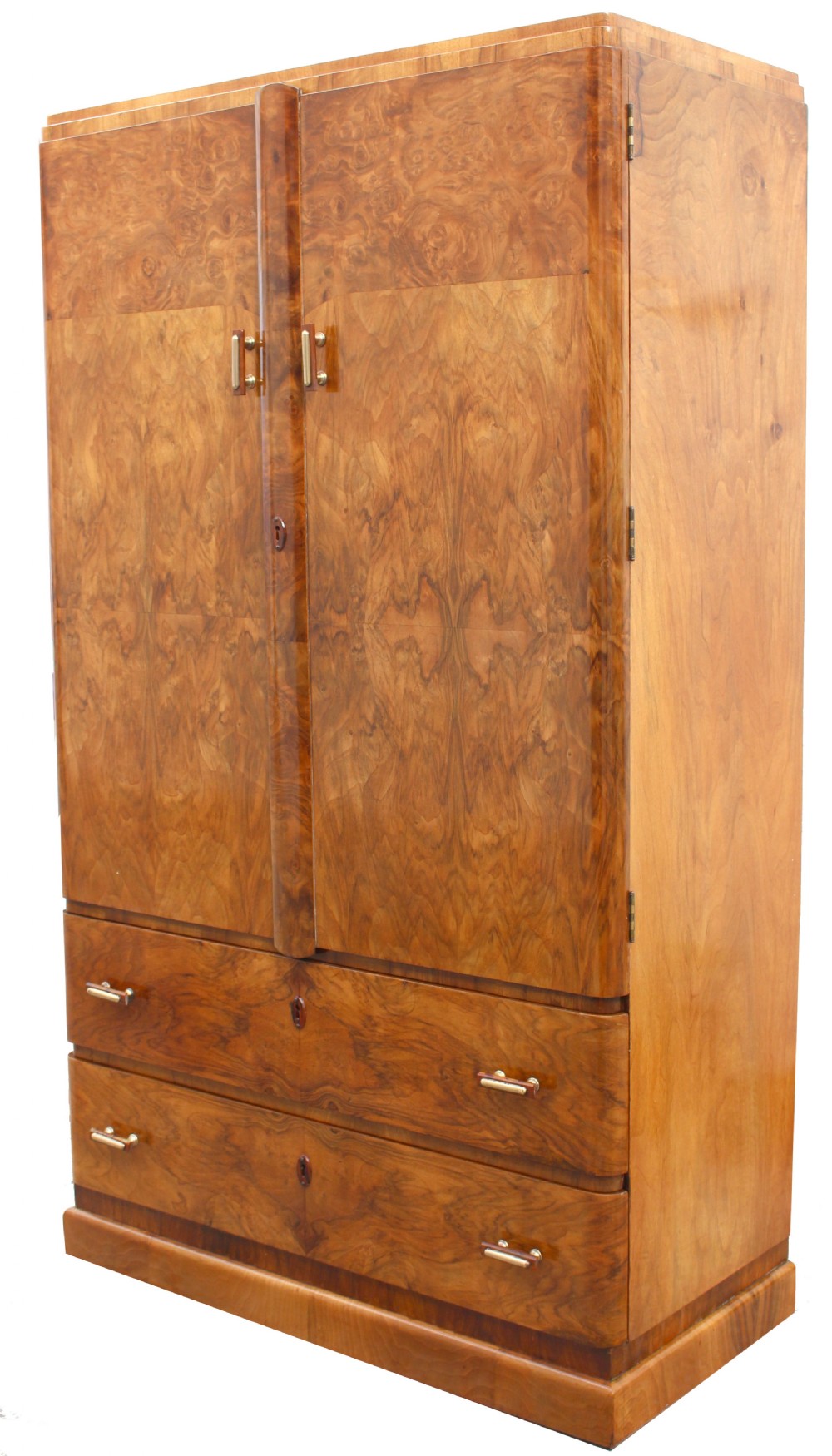 Art Deco Figured Walnut Tallboy, Circa 1930 View IX