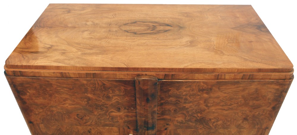 Art Deco Figured Walnut Tallboy, Circa 1930 View XI