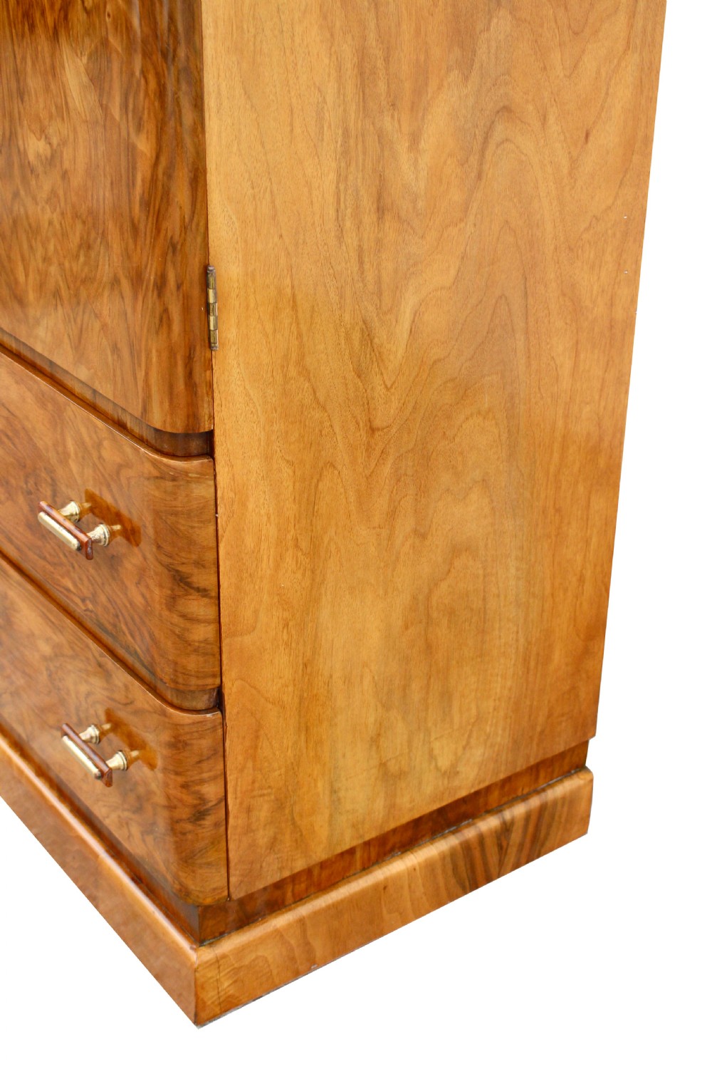 Art Deco Figured Walnut Tallboy, Circa 1930 View XII
