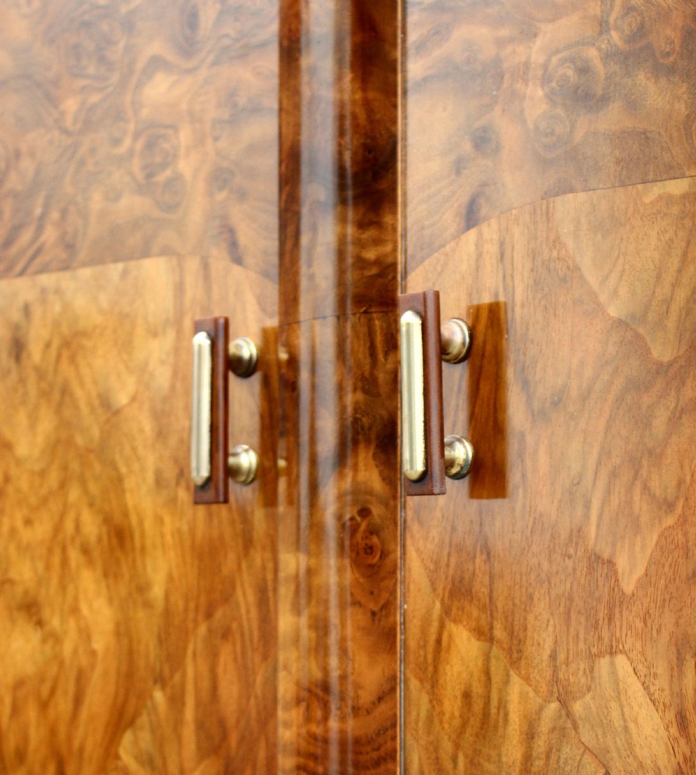 Art Deco Figured Walnut Tallboy, Circa 1930 View XVI