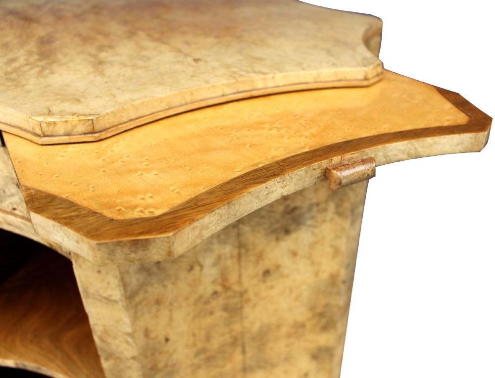 Art Deco Epstein Birds Eye Maple Library Table, c1930 View VI