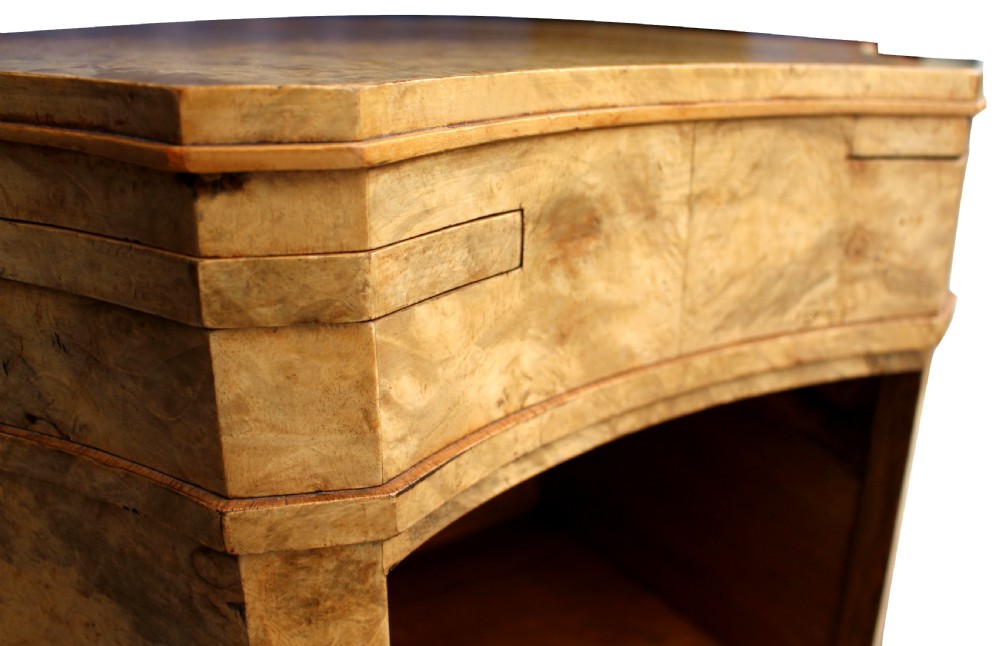 Art Deco Epstein Birds Eye Maple Library Table, c1930 View IX