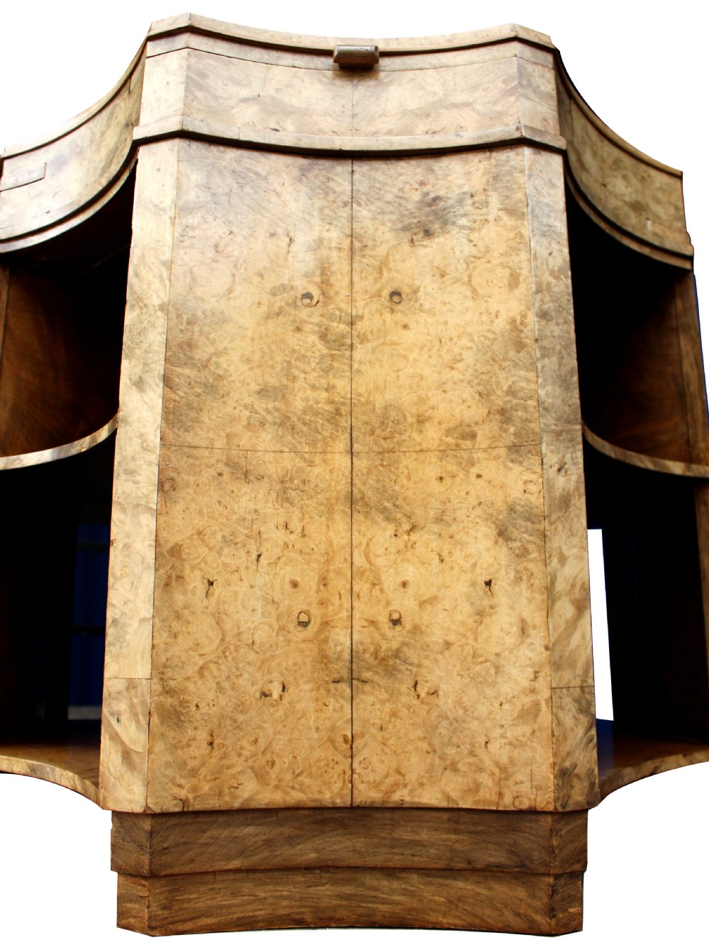 Art Deco Epstein Birds Eye Maple Library Table, c1930 View X
