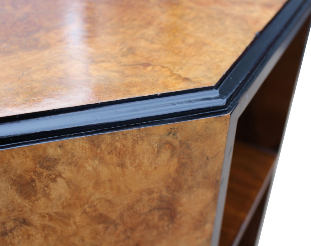 Art Deco  Figured Walnut Three Tier Book Table, c1930 View VIII