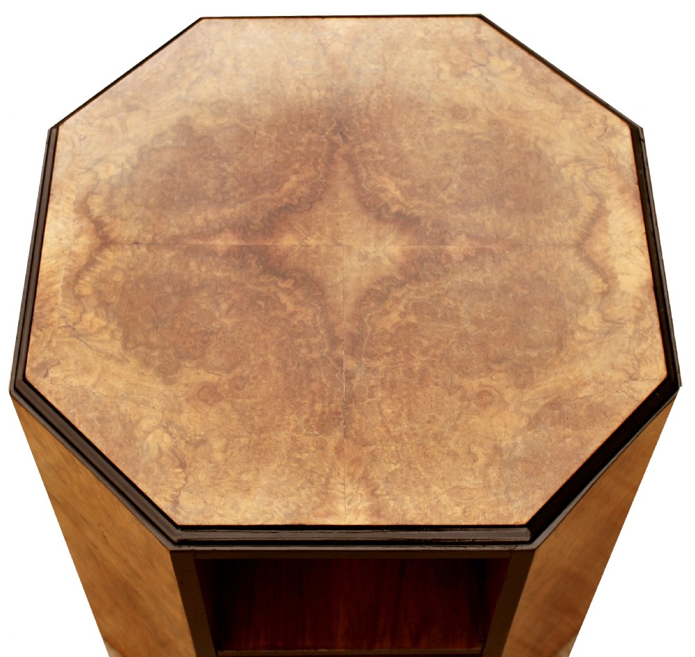 Art Deco  Figured Walnut Three Tier Book Table, c1930 View XI