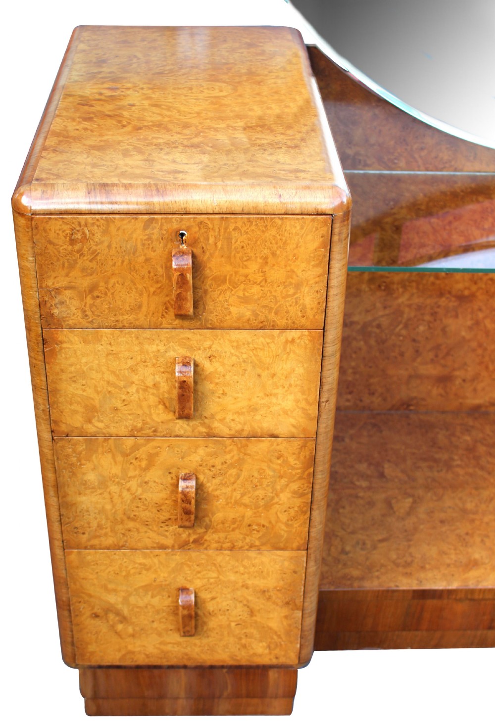 Art Deco Blonde Walnut  Dressing Table, c1930 View X