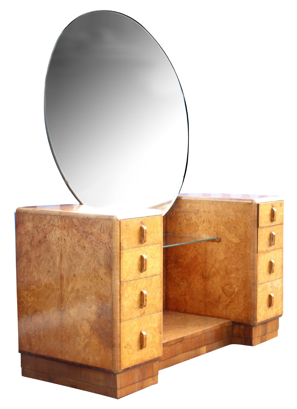 Art Deco Blonde Walnut  Dressing Table, c1930 View XI