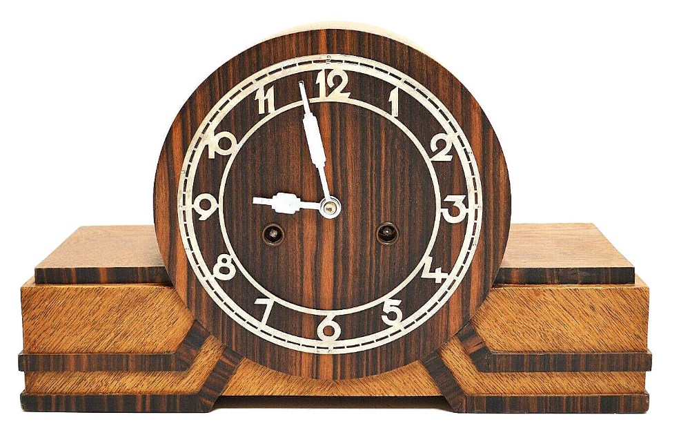 Art Deco Mantel Clock By Junghans, Germany, c1930