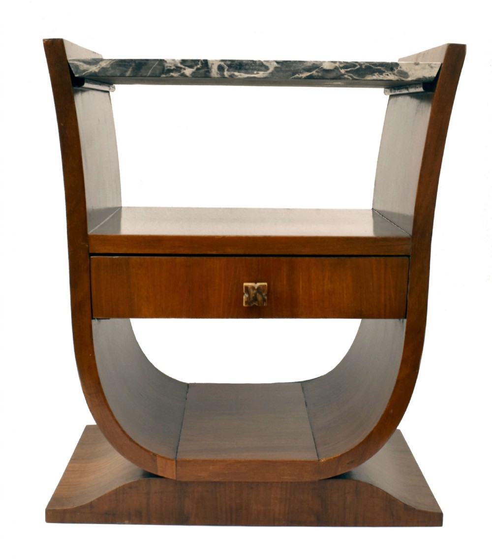 Art Deco U Base Occasional Side Table, c1930