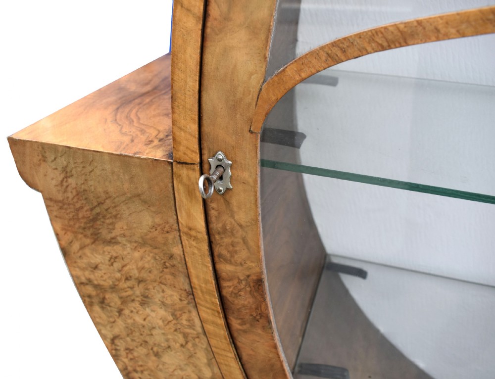 Art Deco Display Cabinet in Walnut, c1930s View III
