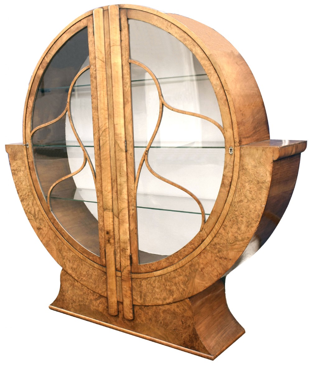 Art Deco Display Cabinet in Walnut, c1930s View VI