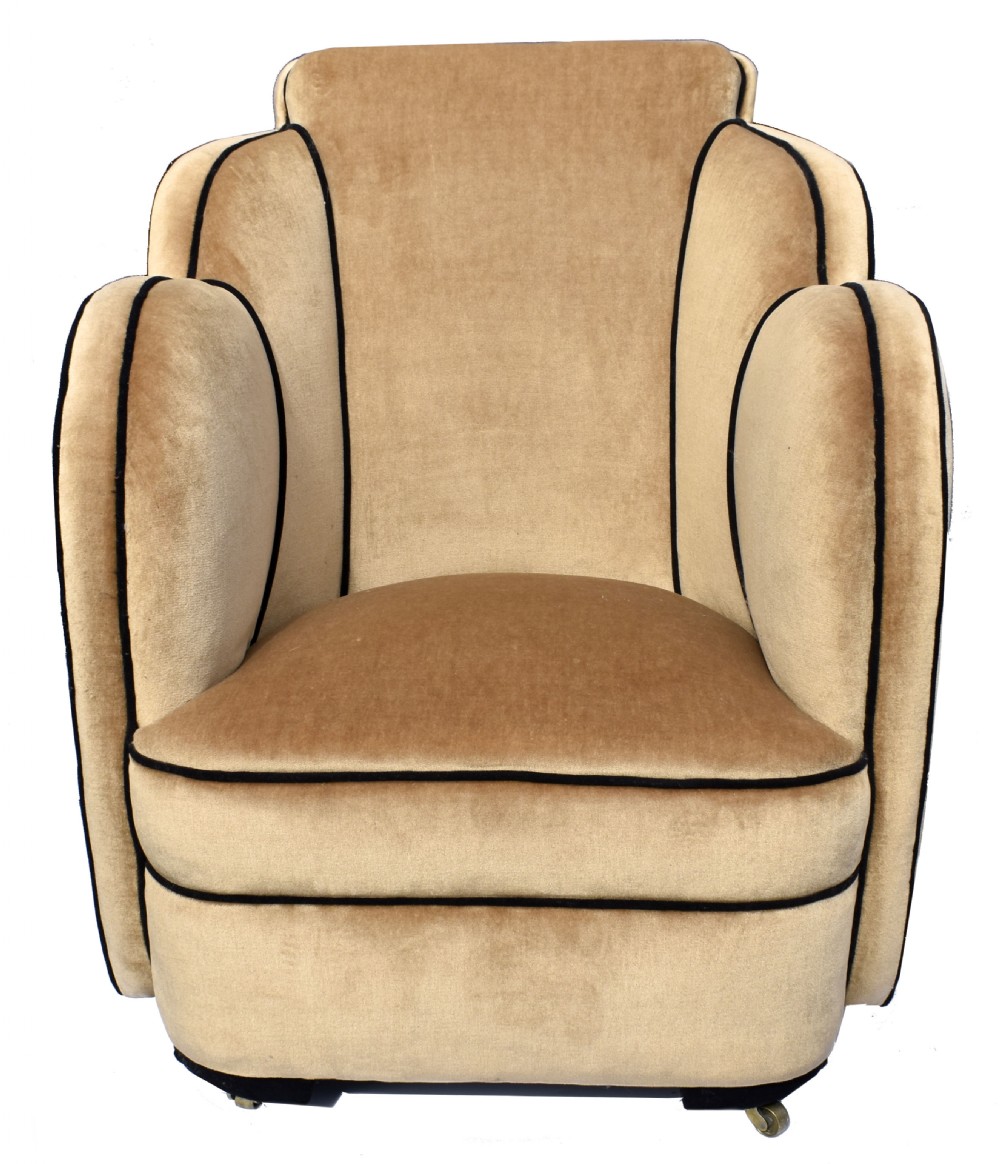 Art Deco Epstein Cloud Back Armchair, c1930