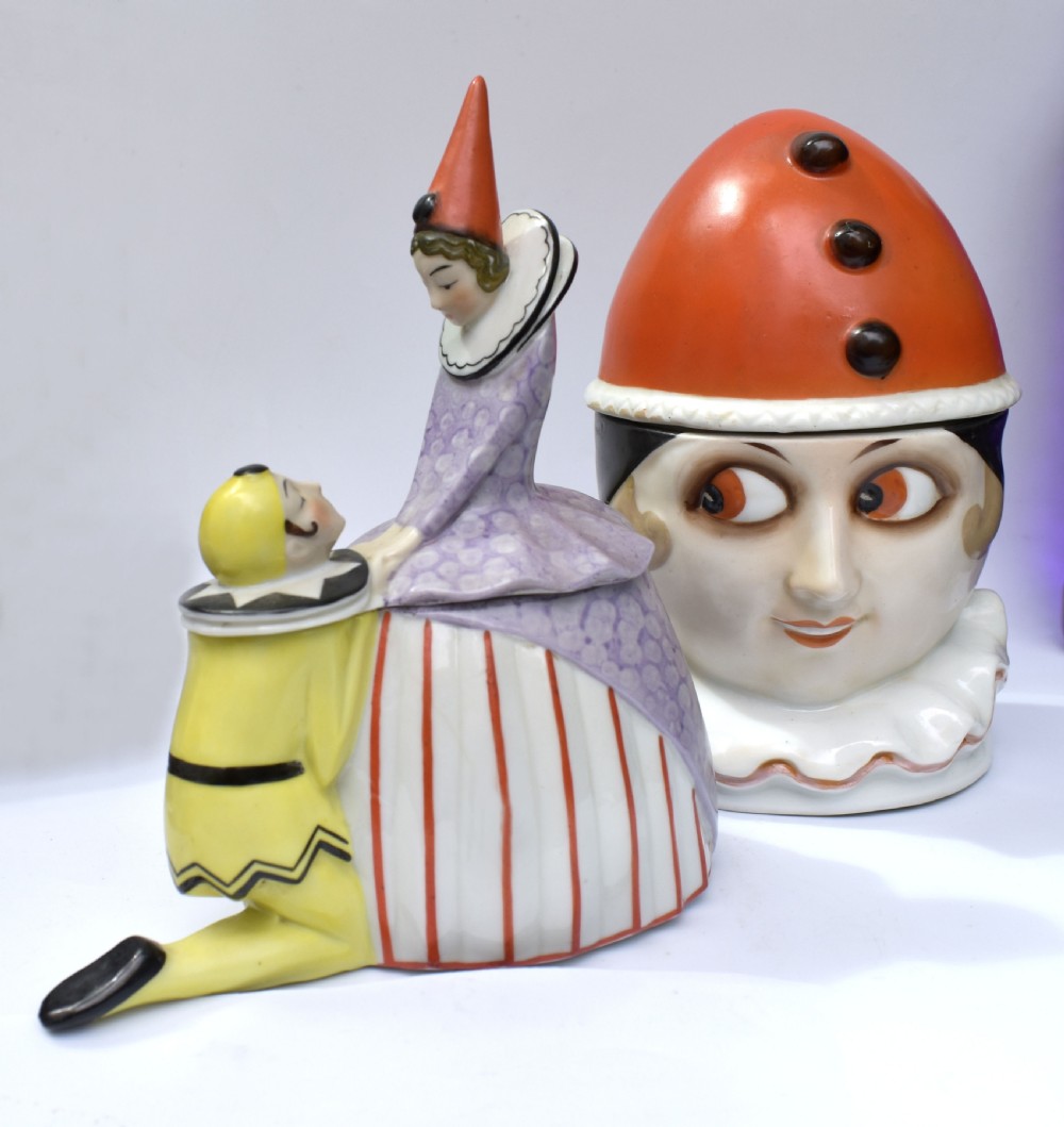 Art Deco Porcelain Lidded Jar, German, c1930 View II