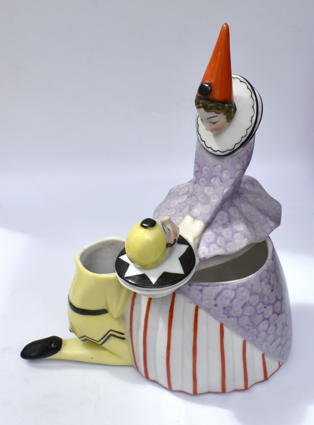 Art Deco Porcelain Novelty Lidded Jar, c1930 View II