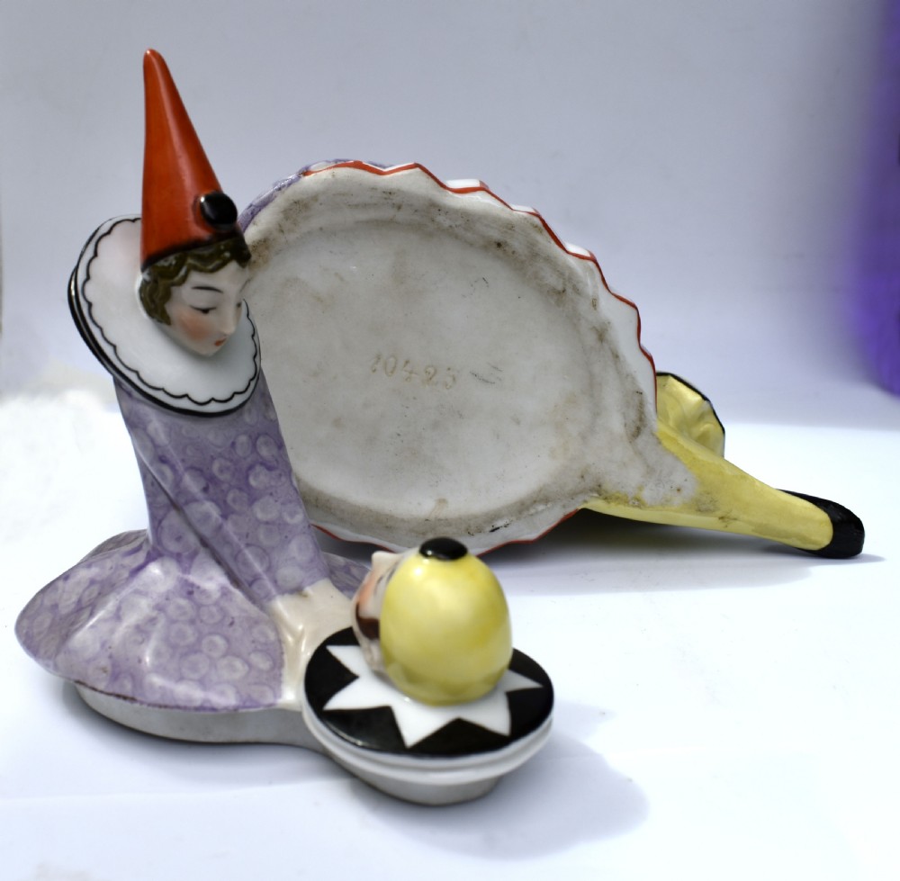 Art Deco Porcelain Novelty Lidded Jar, c1930 View V