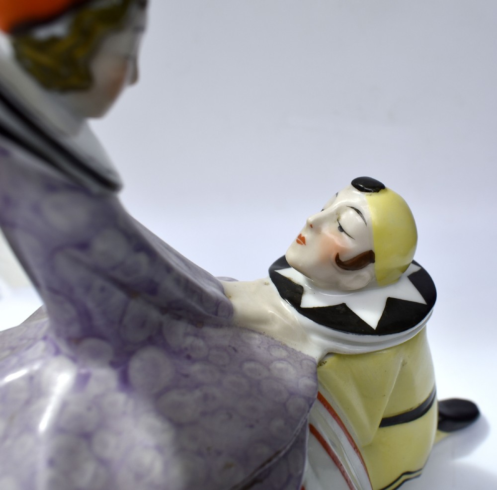 Art Deco Porcelain Novelty Lidded Jar, c1930 View VII
