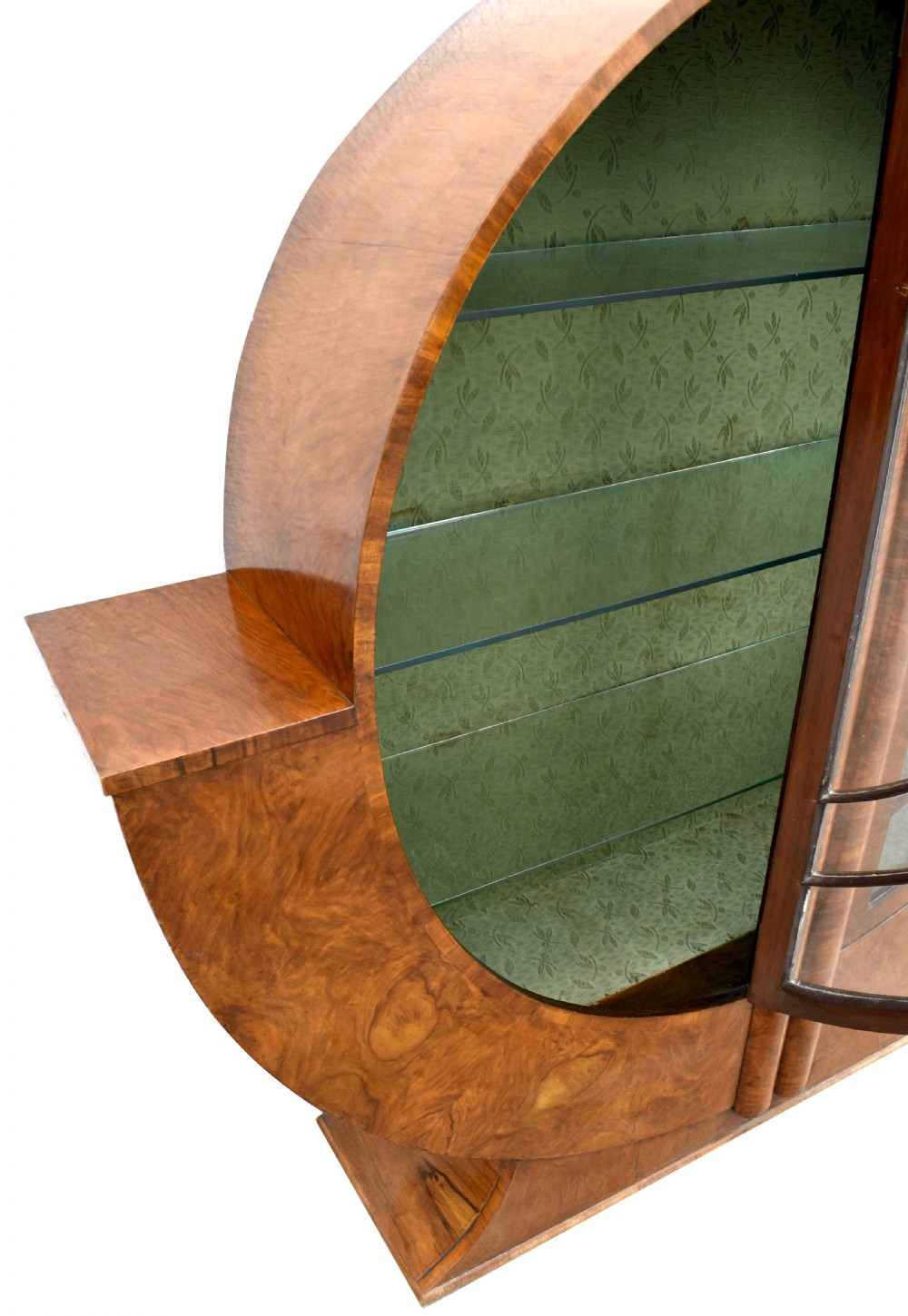 Art Deco Display Cabinet in Walnut, c1930s View V