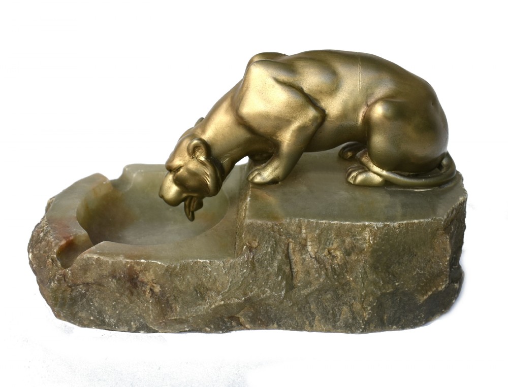 Art Deco Spelter Figural Desk piece, 1930's View II