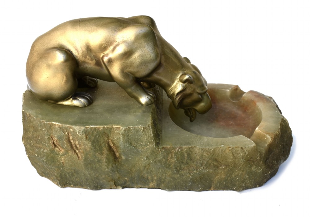 Art Deco Spelter Figural Desk piece, 1930's View IV