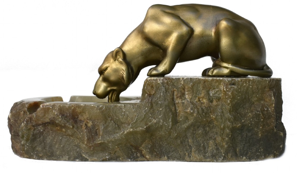 Art Deco Spelter Figural Desk piece, 1930's View V