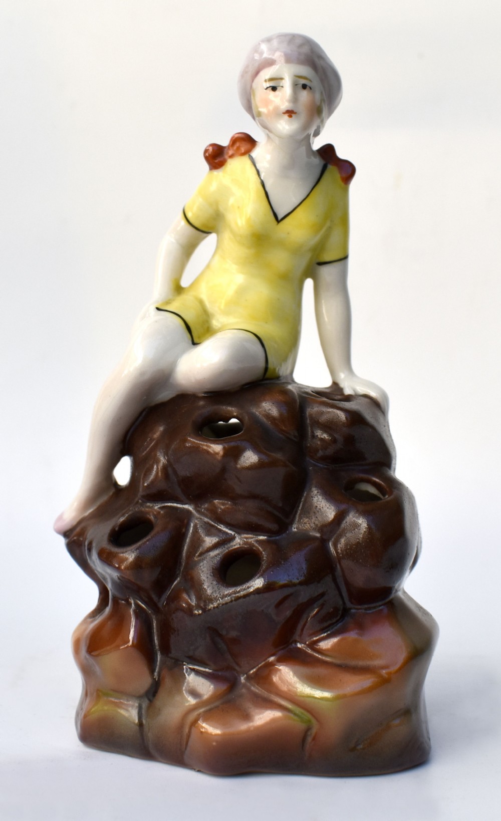 Art Deco Flapper Bathing Belle Hat Pin Holder, 1930's