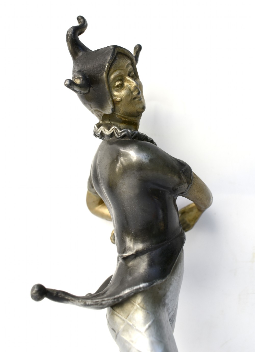 Art Deco Spelter 'Court Jester' Figure, c1930 View VI