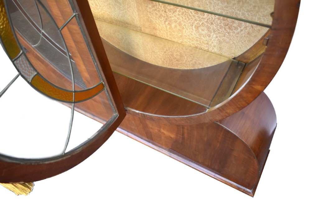 Art Deco  Circular Leaded Glass Display Cabinet, c1930 View V
