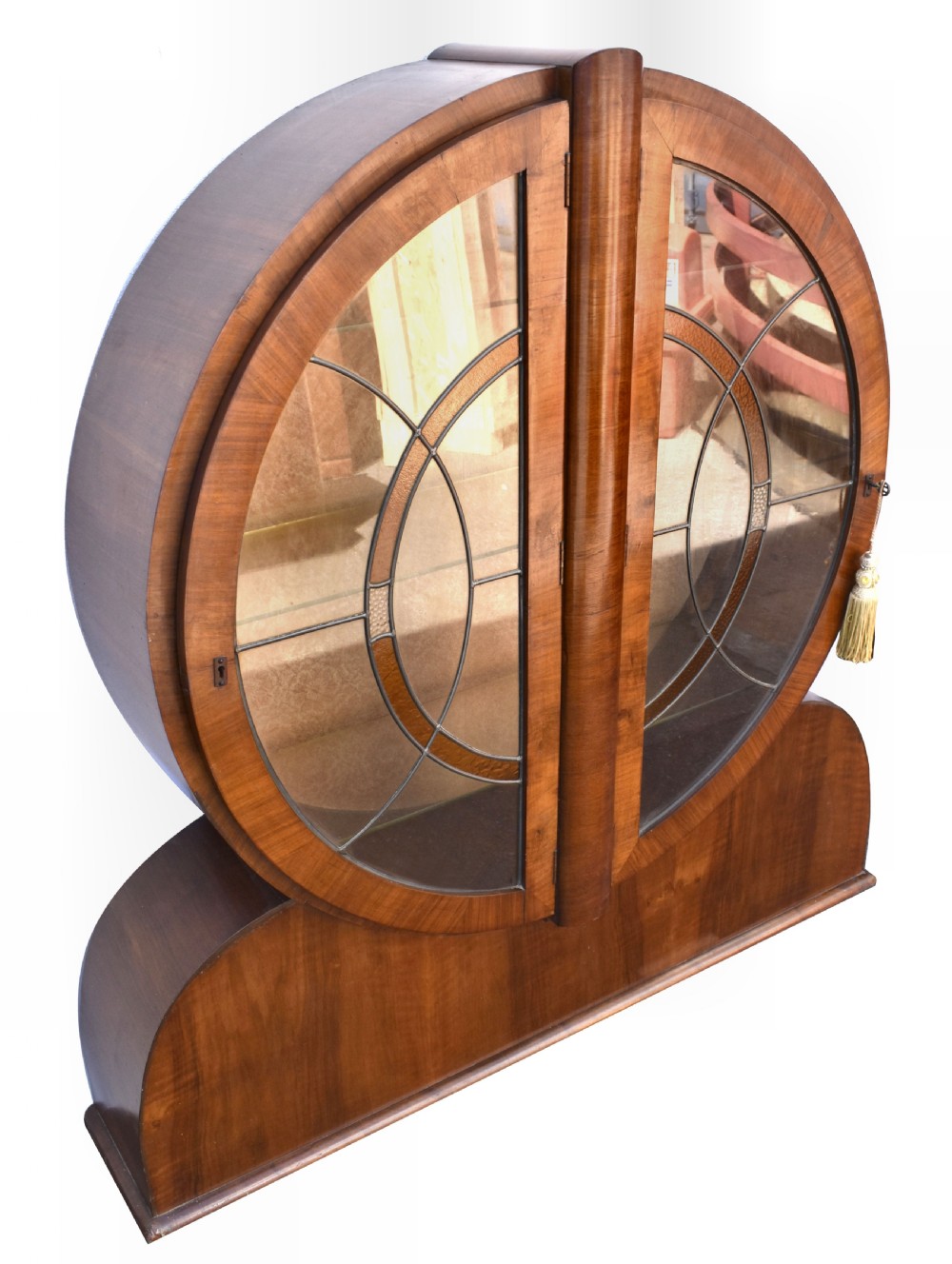 Art Deco  Circular Leaded Glass Display Cabinet, c1930 View VI