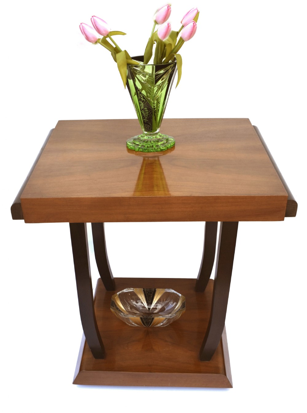Art Deco Walnut Center Table On Casters, c1930 View II
