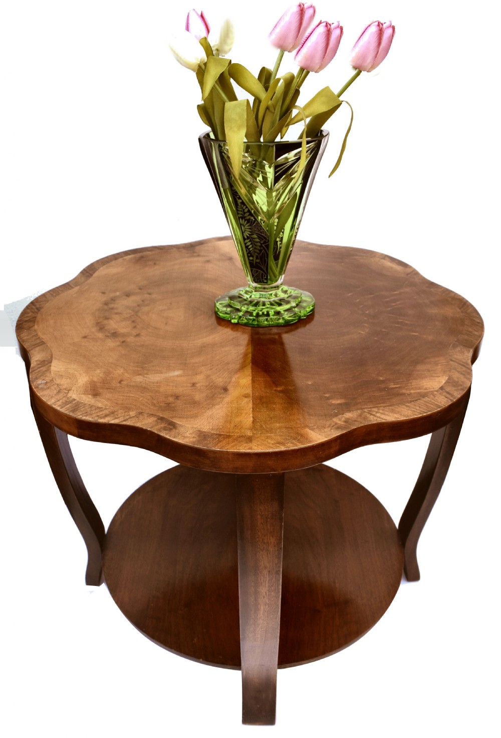 Art Deco English Walnut Coffee Table, 1930's  View II