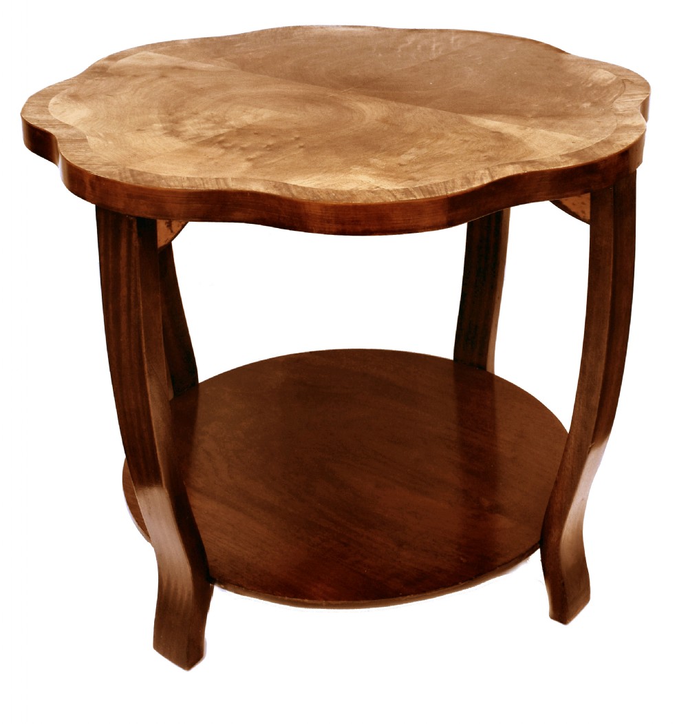 Art Deco English Walnut Coffee Table, 1930's  View V