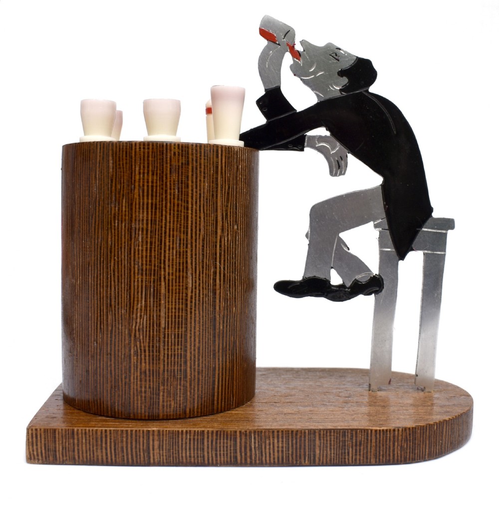 Art Deco Novelty Cocktail Sticks 'Drunken Bar' By Sudre, French, 1930's