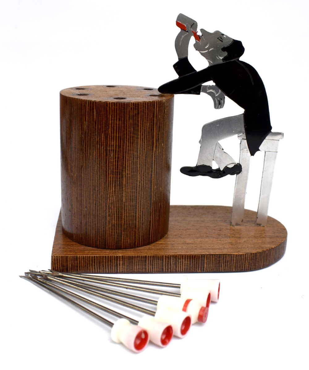 Art Deco Novelty Cocktail Sticks 'Drunken Bar' By Sudre, French, 1930's View III