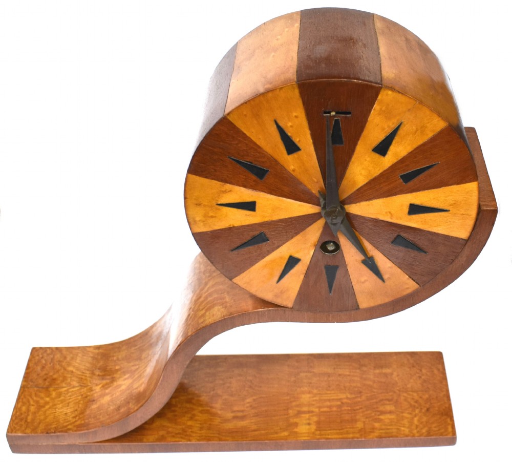 Art Deco 8 Day Mantle Clock, Serviced, Made By Smiths, C1930 View VI