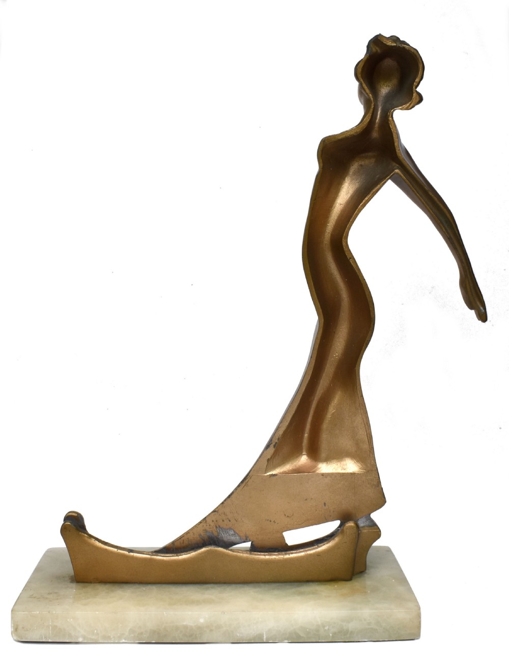 Art Deco Spelter Figurative Picture Frame, c1930, English View IV