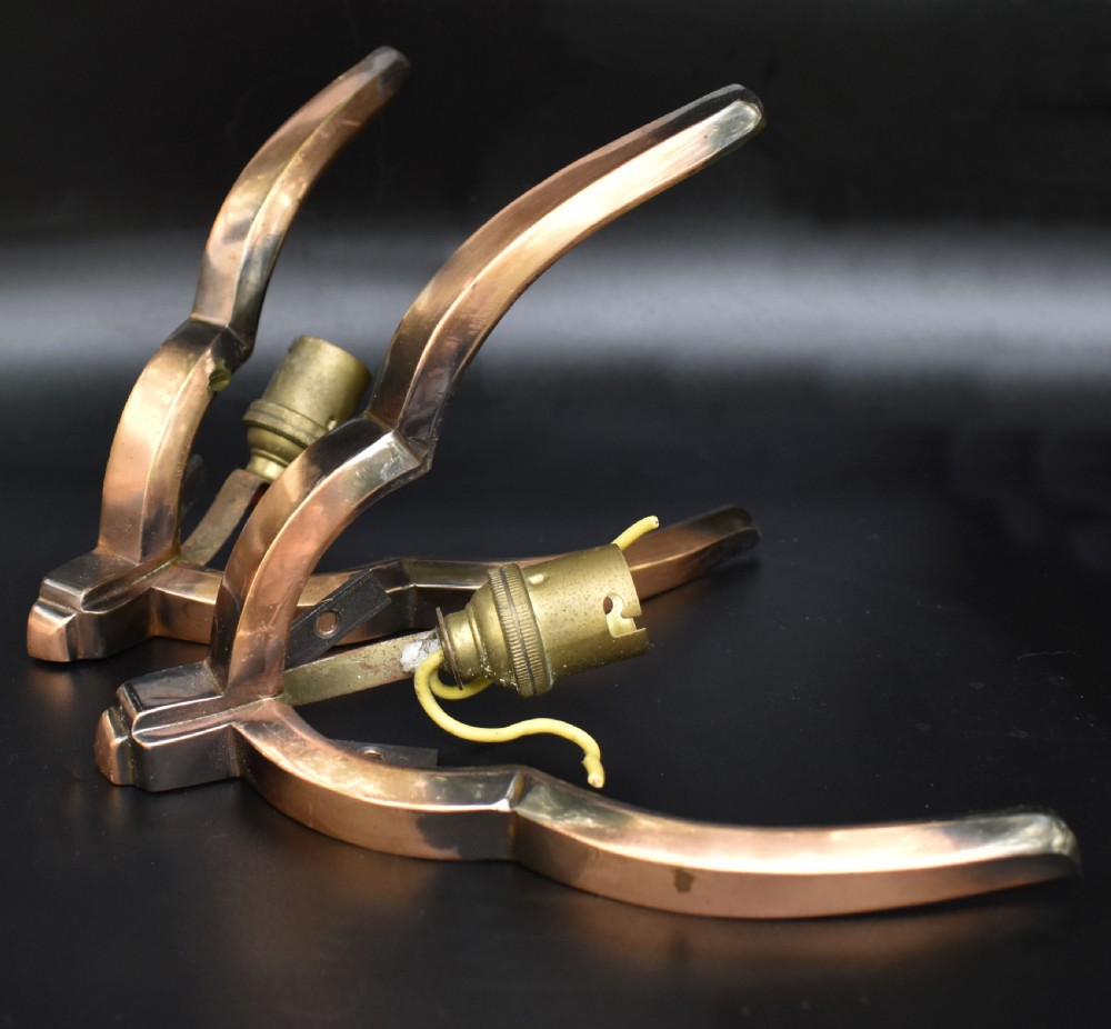 Art Deco Pair Of Opalescent Glass Wall Lights By Ezan , c1930 View V