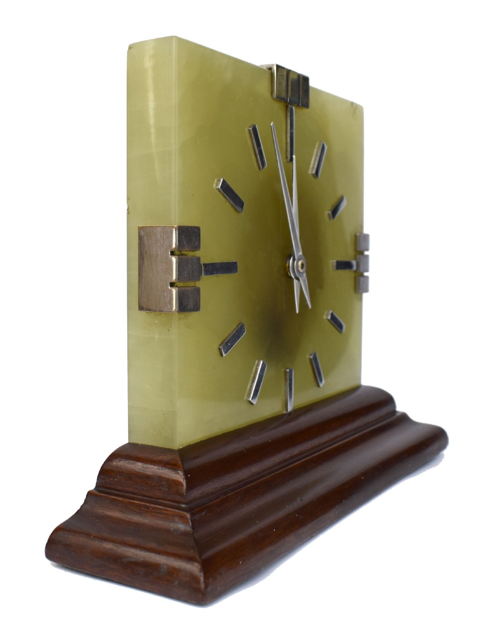 Art Deco Beautiful French Marble  “7 Rubies” Mantel Clock, c1930 View II