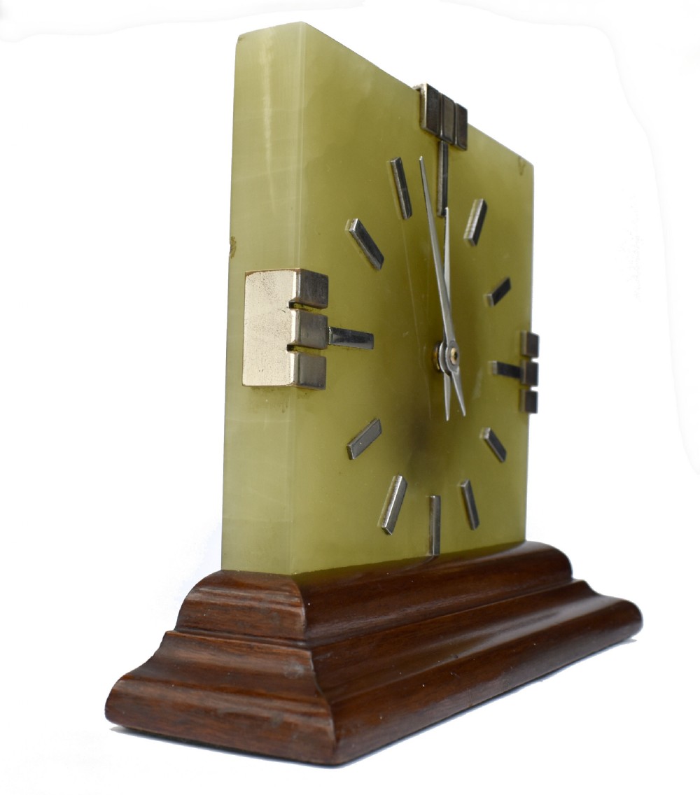 Art Deco Beautiful French Marble  “7 Rubies” Mantel Clock, c1930 View V