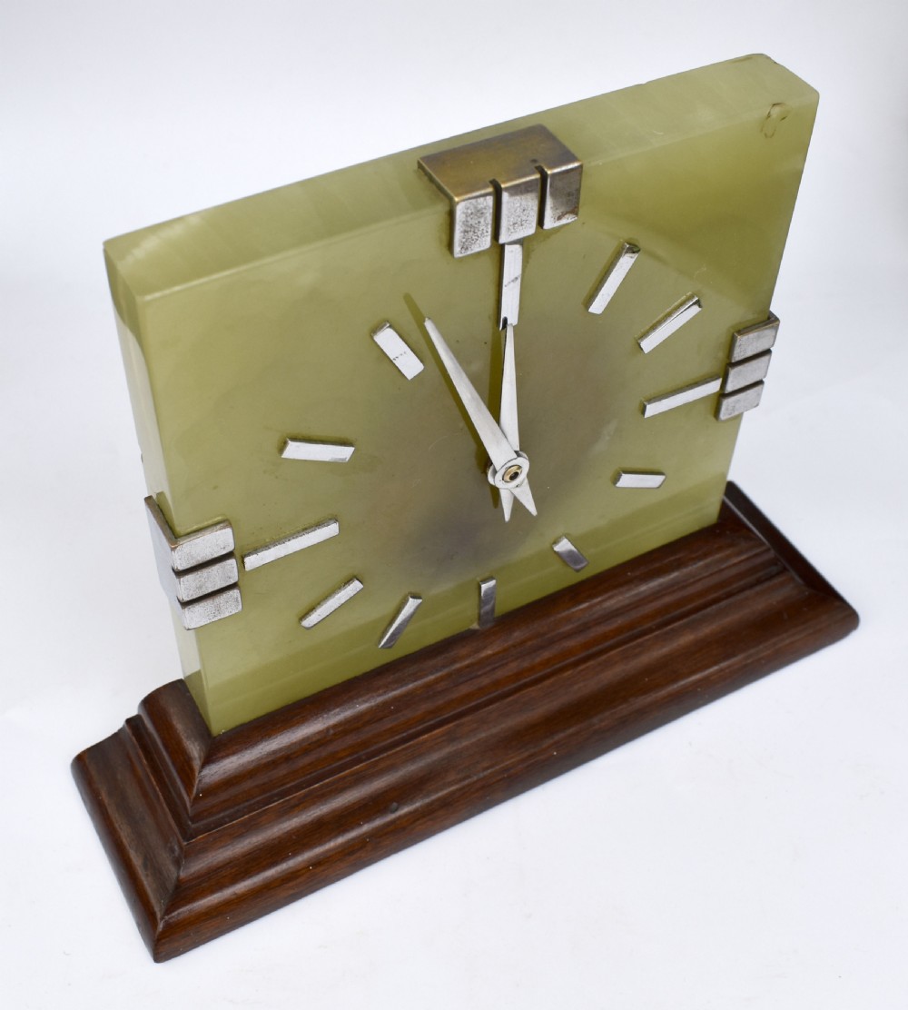Art Deco Beautiful French Marble  “7 Rubies” Mantel Clock, c1930 View VI