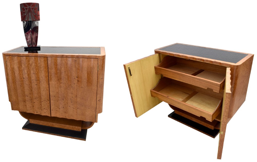 Art Deco Matching Pair Of U Base Console Tables, c1930 View II